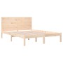 Solid wood bed frame 150x200 cm by , Beds and slatted bases - Ref: Foro24-3104158, Price: 162,26 €, Discount: %