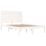 Estructura de cama doble pequeña madera maciza blanca 120x190cm de , Camas y somieres - Ref: Foro24-3104579, Precio: 142,30 €...