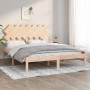 Solid wood bed frame 140x200 cm by , Beds and slatted bases - Ref: Foro24-3104868, Price: 114,97 €, Discount: %