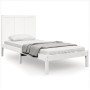 Estructura de cama madera maciza de pino blanco 100x200 cm de , Camas y somieres - Ref: Foro24-3105721, Precio: 122,99 €, Des...