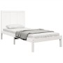 Estructura de cama madera maciza de pino blanco 100x200 cm de , Camas y somieres - Ref: Foro24-3105721, Precio: 122,99 €, Des...