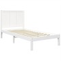 Solid white pine wood bed frame 100x200 cm by , Beds and slatted bases - Ref: Foro24-3105721, Price: 122,99 €, Discount: %