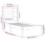 Estructura de cama madera maciza individual blanco 75x190 cm de , Camas y somieres - Ref: Foro24-3105756, Precio: 87,99 €, De...