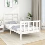 Estructura de cama madera maciza individual blanco 75x190 cm de , Camas y somieres - Ref: Foro24-3105886, Precio: 110,01 €, D...