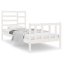 Estructura de cama madera maciza individual blanco 75x190 cm de , Camas y somieres - Ref: Foro24-3105886, Precio: 110,01 €, D...