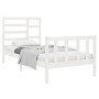 Estructura de cama madera maciza individual blanco 75x190 cm de , Camas y somieres - Ref: Foro24-3105886, Precio: 110,01 €, D...