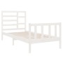 Estructura de cama madera maciza individual blanco 75x190 cm de , Camas y somieres - Ref: Foro24-3105886, Precio: 110,01 €, D...