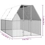 Galvanized steel outdoor chicken coop cage 2x4x2 m by , Cages and habitats for small animals - Ref: Foro24-3154371, Price: 30...