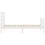 White solid wood bed frame with headboard 90x190 cm by , Beds and slatted bases - Ref: Foro24-3192067, Price: 99,57 €, Discou...