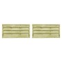 Fence gates 2 pcs impregnated pine wood 150x75 cm green by vidaXL, garden gates - Ref: Foro24-45320, Price: 110,56 €, Discoun...