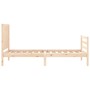 Bed frame with solid wood headboard by , Beds and slatted bases - Ref: Foro24-3194471, Price: 99,70 €, Discount: %