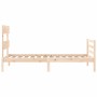 Bed frame with solid wood headboard by , Beds and slatted bases - Ref: Foro24-3195056, Price: 85,99 €, Discount: %