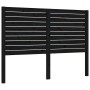 Double bed frame with black solid wood headboard by , Beds and slatted bases - Ref: Foro24-3193185, Price: 208,69 €, Discount: %