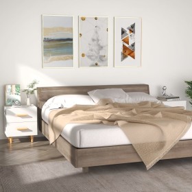 Mesitas de noche 2 unidades color blanco 40x35x47,5 cm de vidaXL, Mesitas de noche - Ref: Foro24-811971, Precio: 82,99 €, Des...