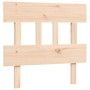 Bed frame with solid wood headboard by , Beds and slatted bases - Ref: Foro24-3195121, Price: 85,99 €, Discount: %