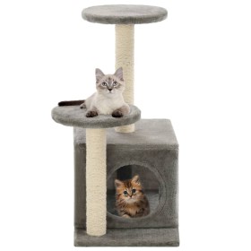 Rascador para gatos con poste rascador de sisal 60 cm gris de vidaXL, Mobiliario para gatos - Ref: Foro24-170517, Precio: 33,...