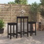 3-piece solid black pine wood bar set by , Furniture sets for kitchens and dining rooms - Ref: Foro24-3188131, Price: 182,99 ...