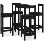 5-teiliges Bar-Set massives Zirbenholz schwarz von , Möbelsets für Küchen und Esszimmer - Ref: Foro24-3188146, Preis: 286,99 ...