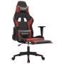 Gaming chair with massage function, footrest, synthetic leather, black and red wine. by , Gaming chairs - Ref: Foro24-345464,...