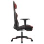 Silla gaming masaje reposapiés cuero sintético negro rojo tinto de , Sillones para videojuegos - Ref: Foro24-345464, Precio: ...