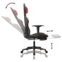 Silla gaming masaje reposapiés cuero sintético negro rojo tinto de , Sillones para videojuegos - Ref: Foro24-345464, Precio: ...