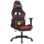 Gaming chair with massage function, footrest, synthetic leather, black and red wine. by , Gaming chairs - Ref: Foro24-345464,...