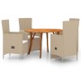 Juego de comedor para jardín 5 piezas beige de , Conjuntos de jardín - Ref: Foro24-3071823, Precio: 723,99 €, Descuento: %