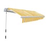 Toldo plegable de operación manual 300 cm amarillo y blanco de vidaXL, Toldos - Ref: Foro24-275558, Precio: 243,46 €, Descuen...