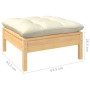 Gartenmöbel 3 Stück Zirbenholz Kissen creme von , Gartensets - Ref: Foro24-3096016, Preis: 226,37 €, Rabatt: %