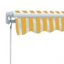 Toldo plegable de operación manual 300 cm amarillo y blanco de vidaXL, Toldos - Ref: Foro24-275558, Precio: 243,46 €, Descuen...