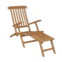 Solid teak wood lounger with footrest by vidaXL, Loungers - Ref: Foro24-43800, Price: 233,31 €, Discount: %