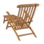 Solid teak wood lounger with footrest by vidaXL, Loungers - Ref: Foro24-43800, Price: 233,31 €, Discount: %