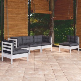 Gartenmöbel 5 Stk. mit Kissen aus massivem Kiefernholz von , Gartensets - Ref: Foro24-3096185, Preis: 447,99 €, Rabatt: %