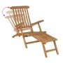 Solid teak wood lounger with footrest by vidaXL, Loungers - Ref: Foro24-43800, Price: 233,31 €, Discount: %