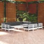 Garden furniture set, 14 pieces with white cushions, solid pine wood. by , Garden sets - Ref: Foro24-3096894, Price: 1,00 €, ...