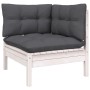 Garden furniture 11 pieces with white cushions pine wood by , Garden sets - Ref: Foro24-3097038, Price: 943,23 €, Discount: %