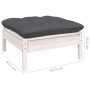 Muebles de jardín 7 pzas con cojines blanco madera de pino de , Conjuntos de jardín - Ref: Foro24-3097092, Precio: 561,99 €, ...