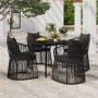 5-piece garden dining set with black cushions by , Garden sets - Ref: Foro24-3099192, Price: 680,85 €, Discount: %