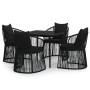 5-piece garden dining set with black cushions by , Garden sets - Ref: Foro24-3099192, Price: 680,85 €, Discount: %