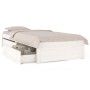 White bed frame with drawers 100x200 cm by , Beds and slatted bases - Ref: Foro24-3103469, Price: 212,52 €, Discount: %