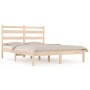 Solid pine wood bed frame 140x190 cm by , Beds and slatted bases - Ref: Foro24-3103628, Price: 106,61 €, Discount: %