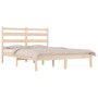 Solid pine wood bed frame 140x190 cm by , Beds and slatted bases - Ref: Foro24-3103628, Price: 106,61 €, Discount: %