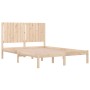 Solid pine wood bed frame 135x190 cm by , Beds and slatted bases - Ref: Foro24-3104388, Price: 151,48 €, Discount: %