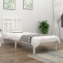 Estructura de cama madera maciza de pino blanco 90x190 cm de , Camas y somieres - Ref: Foro24-3104509, Precio: 88,96 €, Descu...