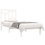 Estructura de cama madera maciza de pino blanco 90x190 cm de , Camas y somieres - Ref: Foro24-3104509, Precio: 88,96 €, Descu...