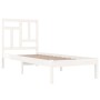 Estructura de cama madera maciza de pino blanco 90x190 cm de , Camas y somieres - Ref: Foro24-3104509, Precio: 88,96 €, Descu...