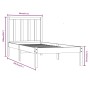 Bettgestell aus massivem Kiefernholz, 90 x 190 cm von , Betten und Lattenroste - Ref: Foro24-3105036, Preis: 78,99 €, Rabatt: %