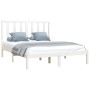 Estructura de cama madera maciza pino blanco 120x190 cm de , Camas y somieres - Ref: Foro24-3105131, Precio: 118,10 €, Descue...