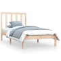 Estructura de cama madera maciza de pino 90x190 cm de , Camas y somieres - Ref: Foro24-3105125, Precio: 78,11 €, Descuento: %