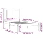 Bettgestell aus massivem Kiefernholz, 90 x 190 cm von , Betten und Lattenroste - Ref: Foro24-3105125, Preis: 76,99 €, Rabatt: %